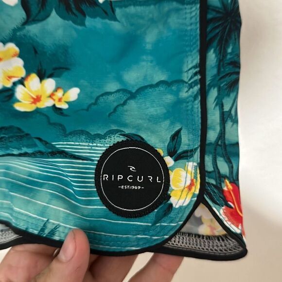 Rip Curl Mens Multicolor Swim Trunks Beach Surf Floral Board Shorts Size 32 - Picture 4 of 7